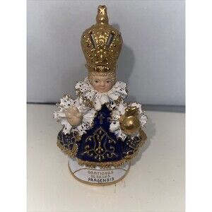 Vintage Aureta Figural Infant Jesus of Prague Gratiosus Jesulus Pragensis Czech